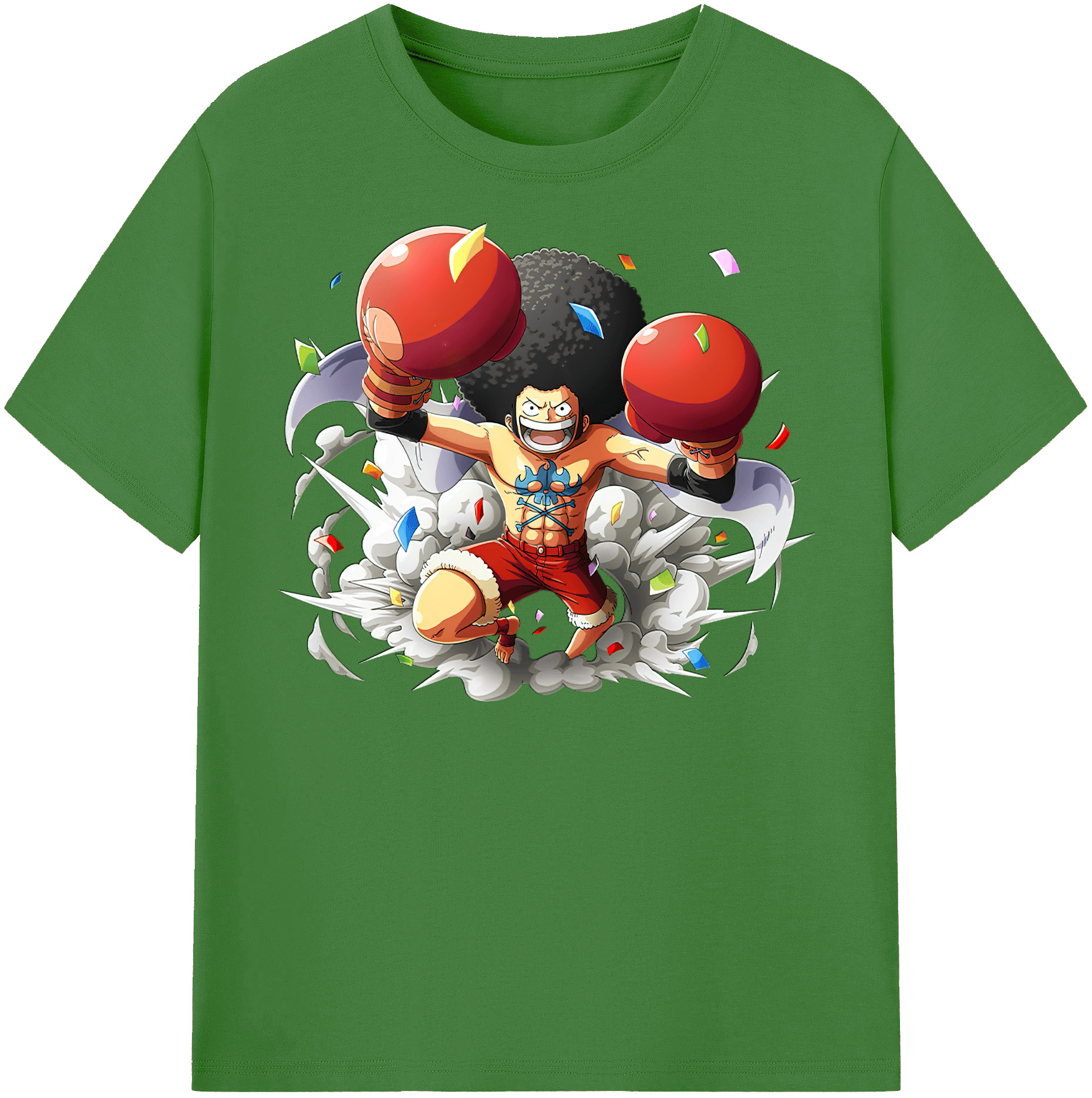 ワンピース モンキー・D・ルフィ ONE PIECE Monkey D. Luffy レディースカジュアルプリントTシャツ（綿100％）